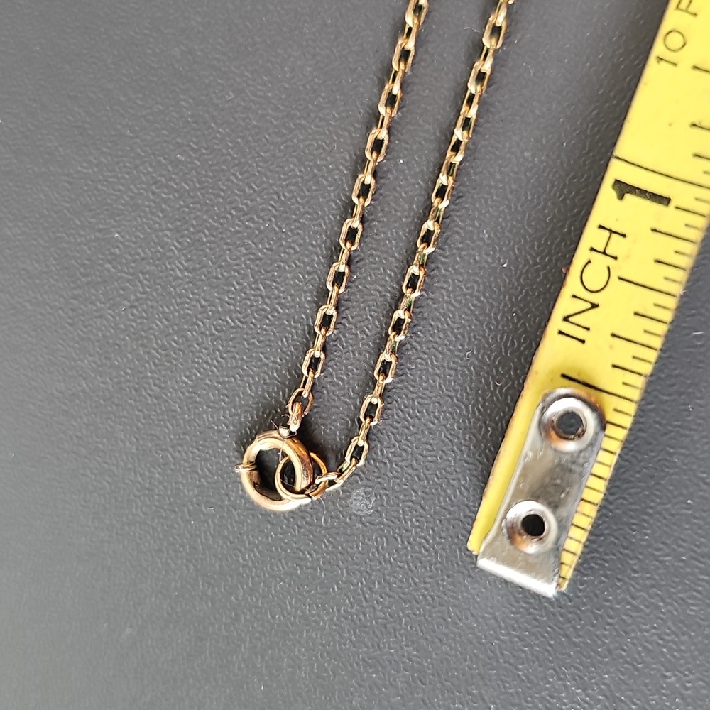 Gold Cross Pendant Necklace 11" - Picture 3 of 6